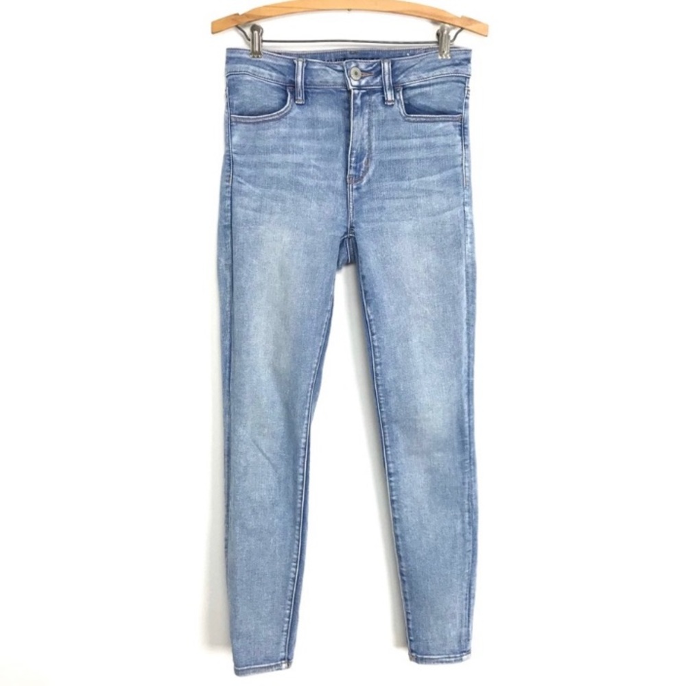 American Eagle Hi-Rise Jeggings Light Wash 8 A6